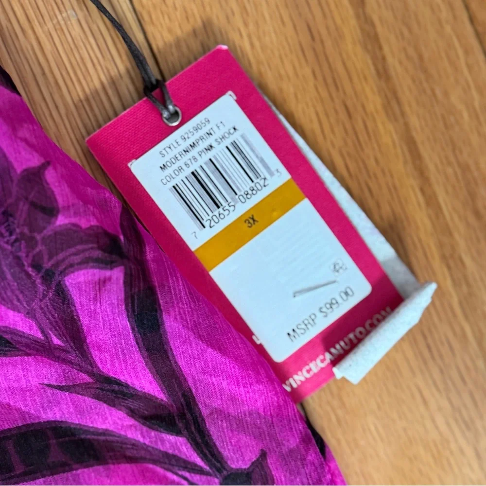 Vince Camuto Fuchsia and Black Blouse - Picture 3 of 6